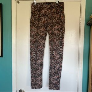 H&M printed skinny jeans